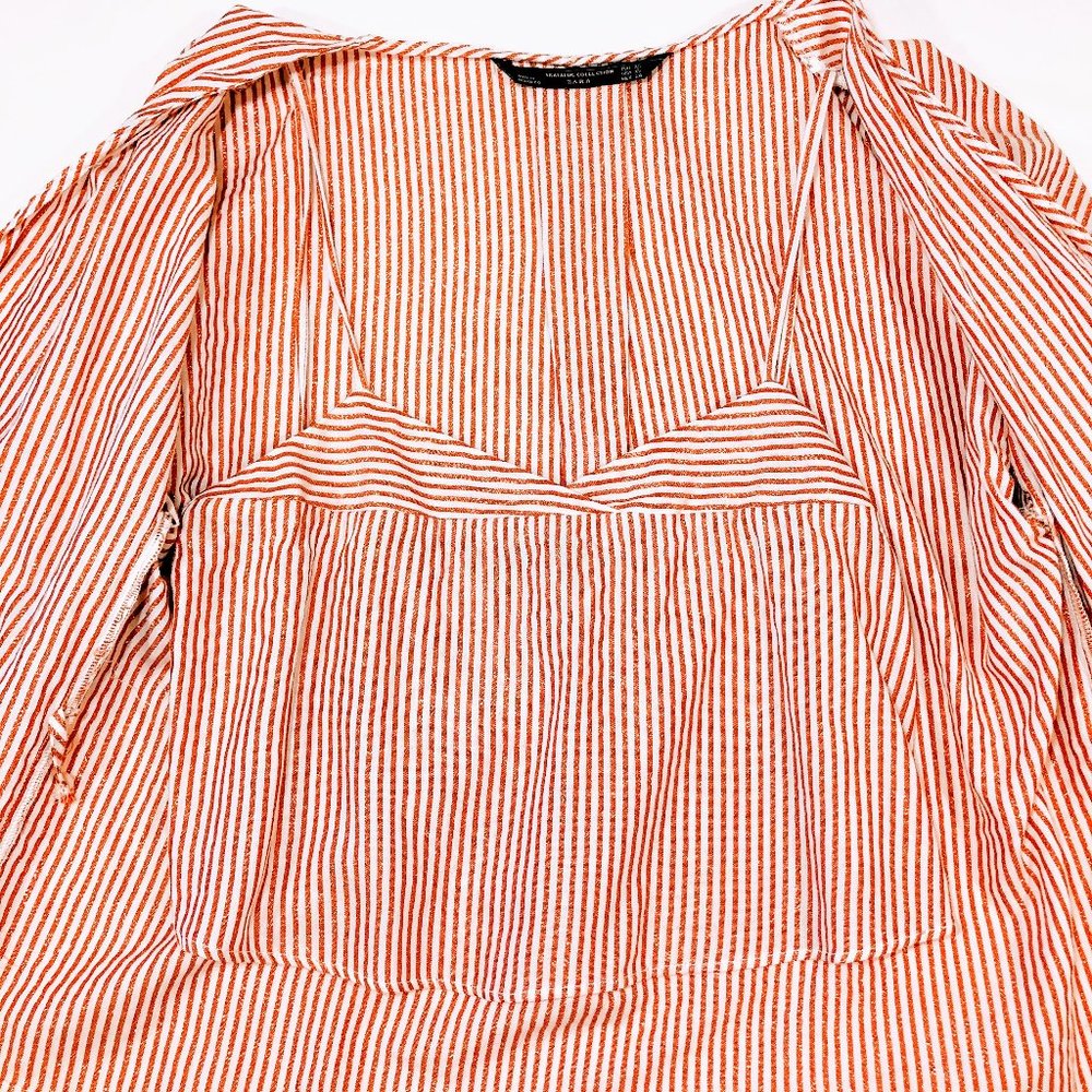 New Zara Metallic Stripes 2 pc set